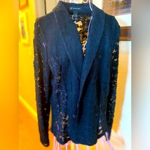 Black lace over jacket. Excellent condition!